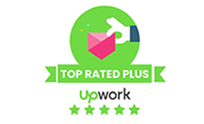 Upwork Top Rated Plus award badge